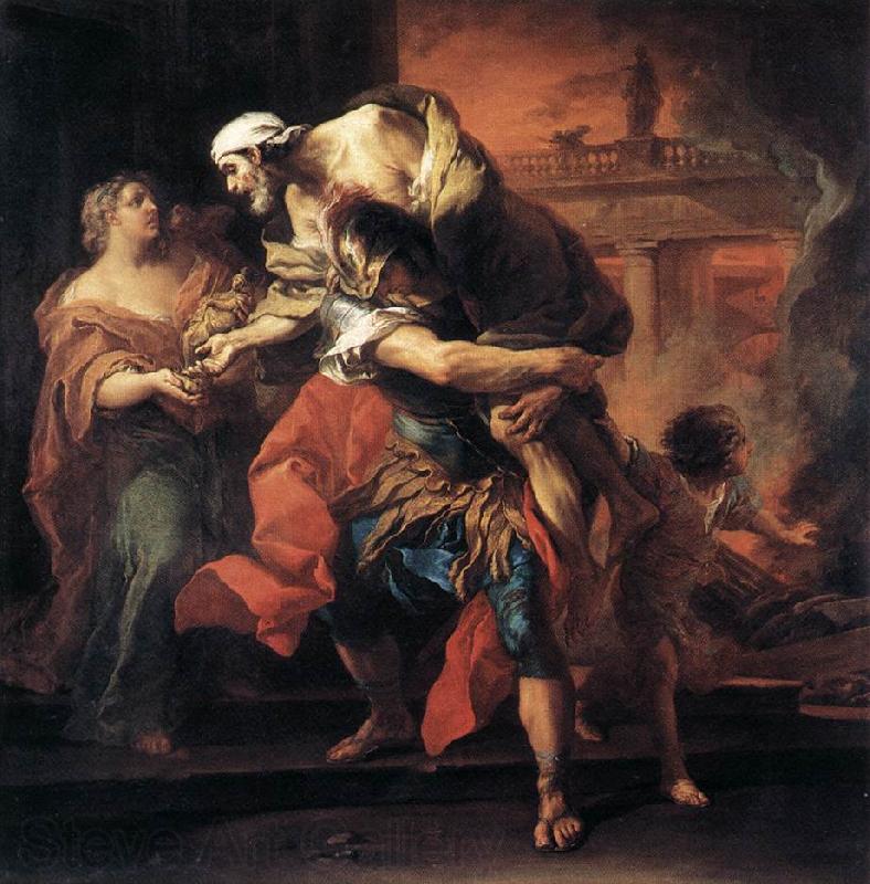 LOO, Carle van Aeneas Carrying Anchises sg Spain oil painting art